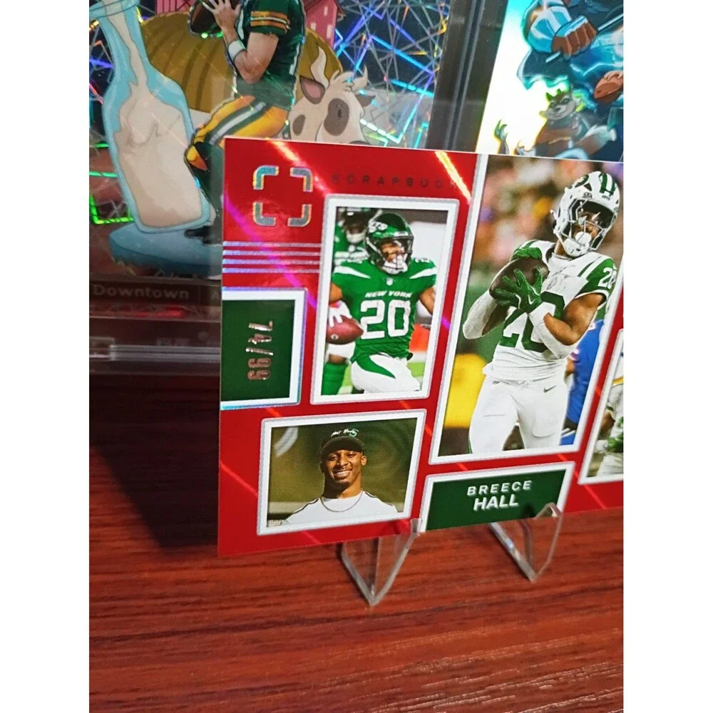 2025 Panini Photogenic - Scrapbook Breece Hall #18 Red 74/99 RB1